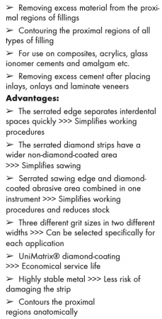 Non-serrated diamond finishing strips, diamond coated (single sided) (3)